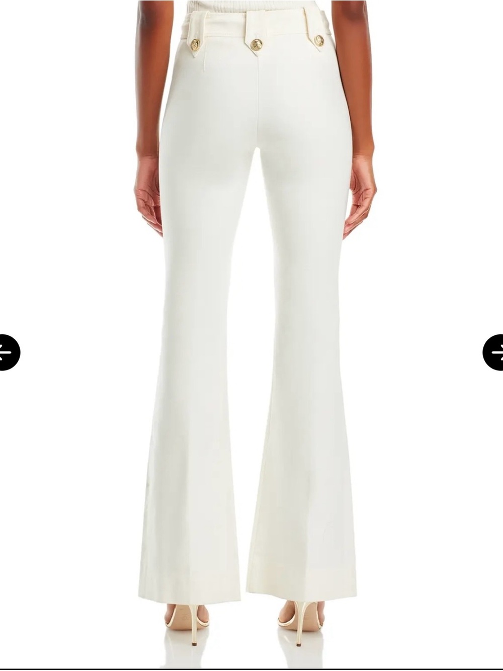 NWT Derek Lam High-Waist Cream Tailored Flare Pants - Picture 2 of 8